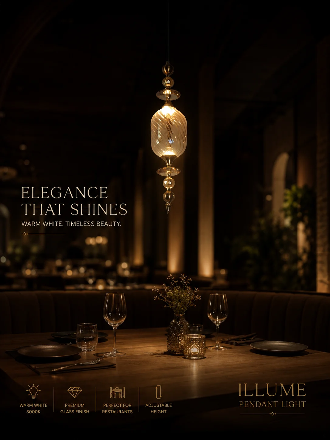 illume pendant light warm white