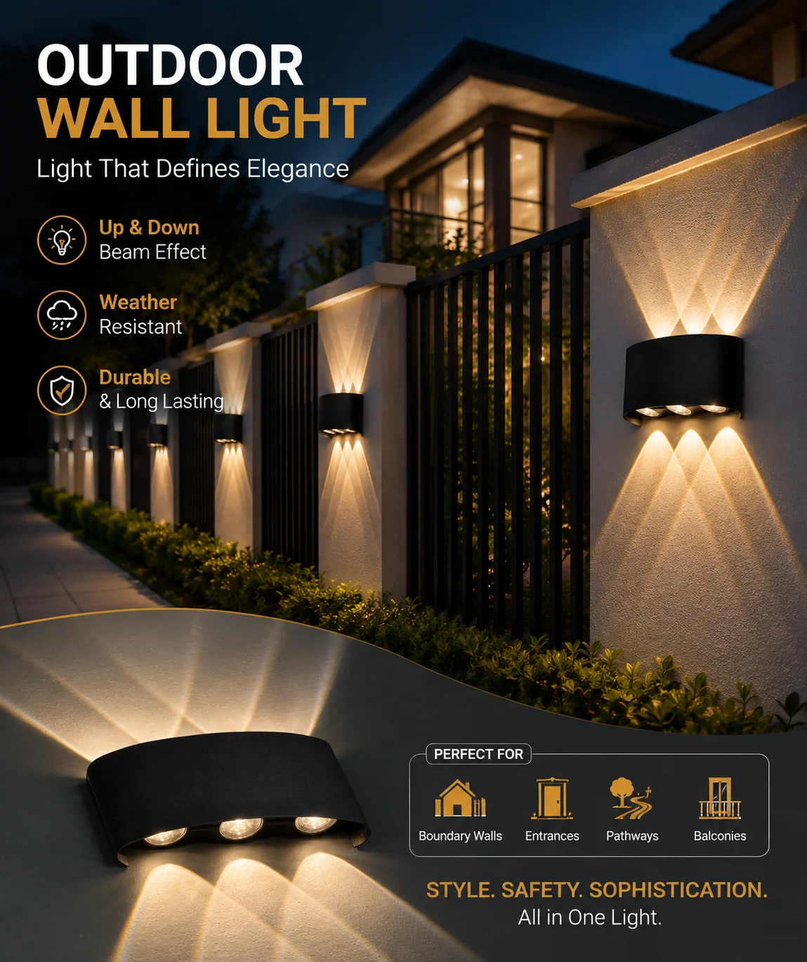 LX 3+3 updown outdoor warm white