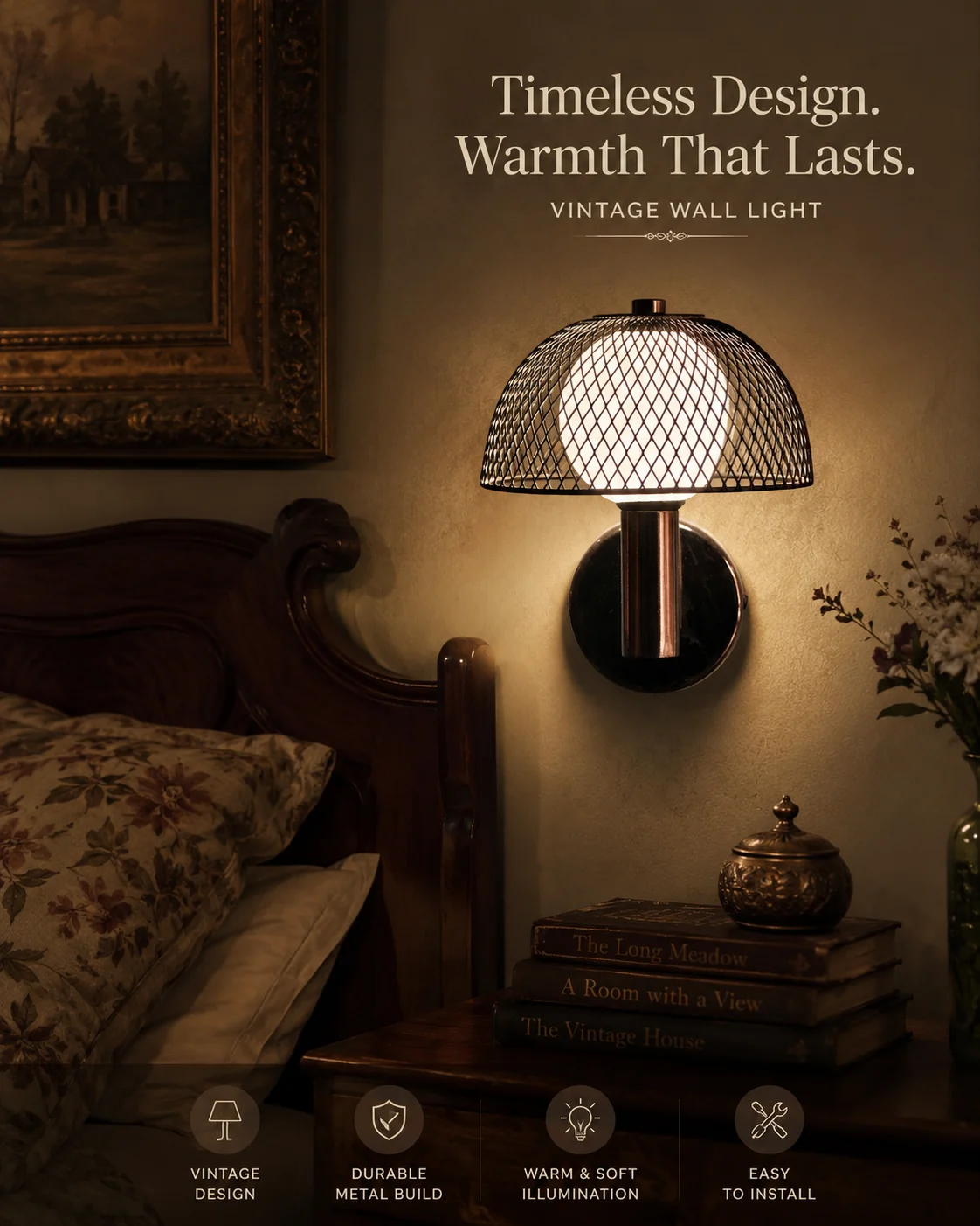 LX Black Wire Cage Sconce Wall Light 3c