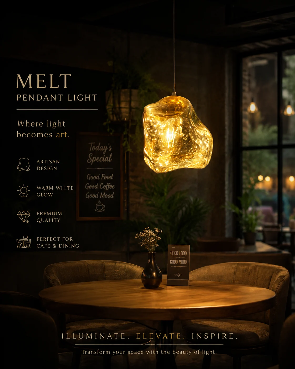 Melt Pendant Light – Golden Edition