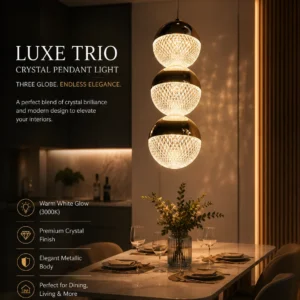 luxe trio hanging light 3c