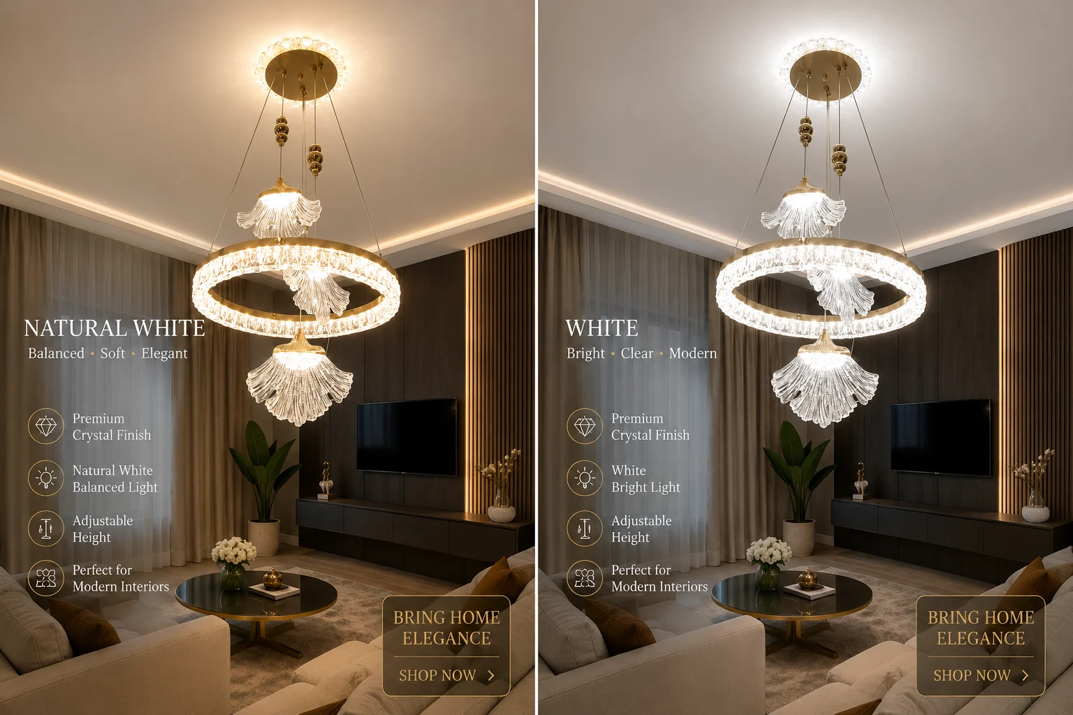 luxe glow hanging light 3c - Image 2
