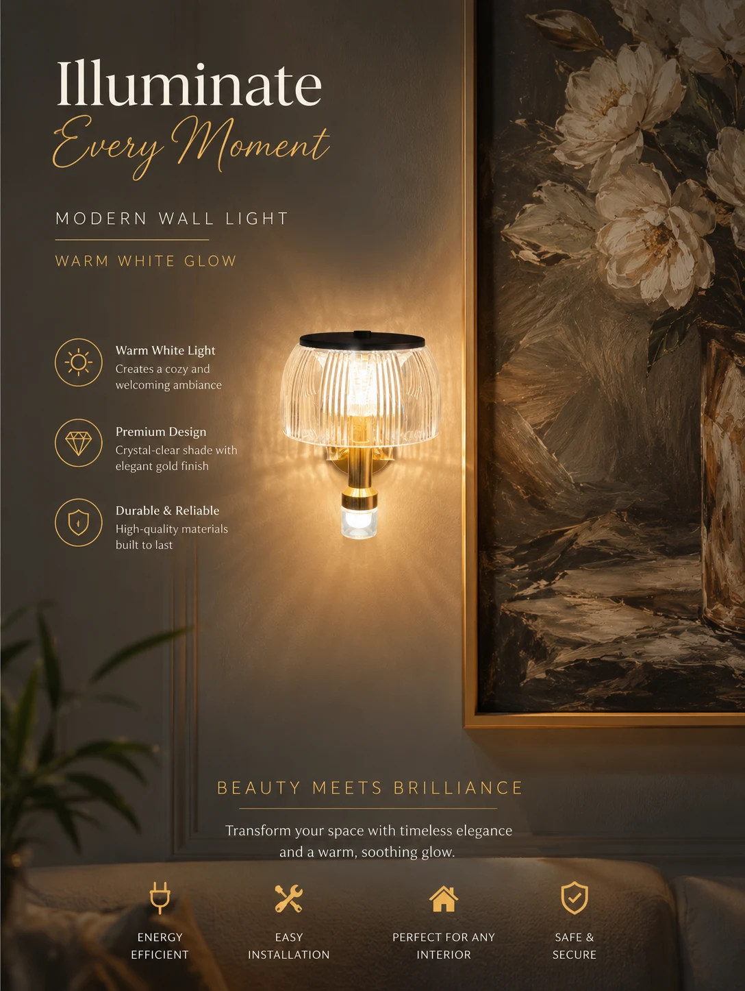 Lustra Glow Wall Light 3c