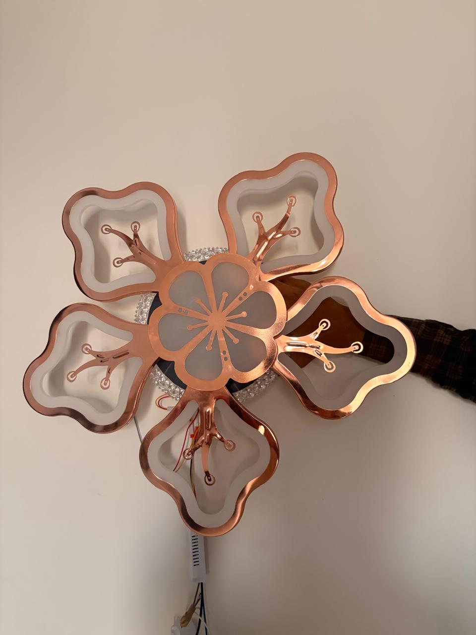 rosegold Flora Chandelier 3c with remote and bluetooth - Image 3