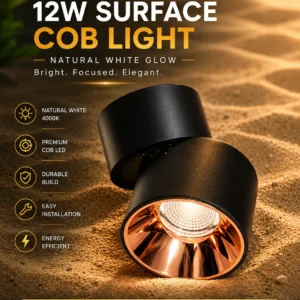 LX 12watt surface cob adjustable natural white