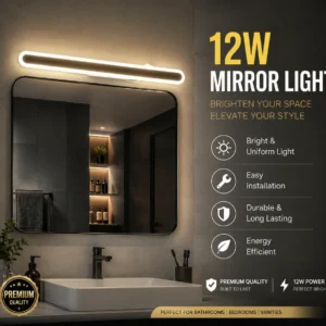 LX 12watt mirror light 3c black