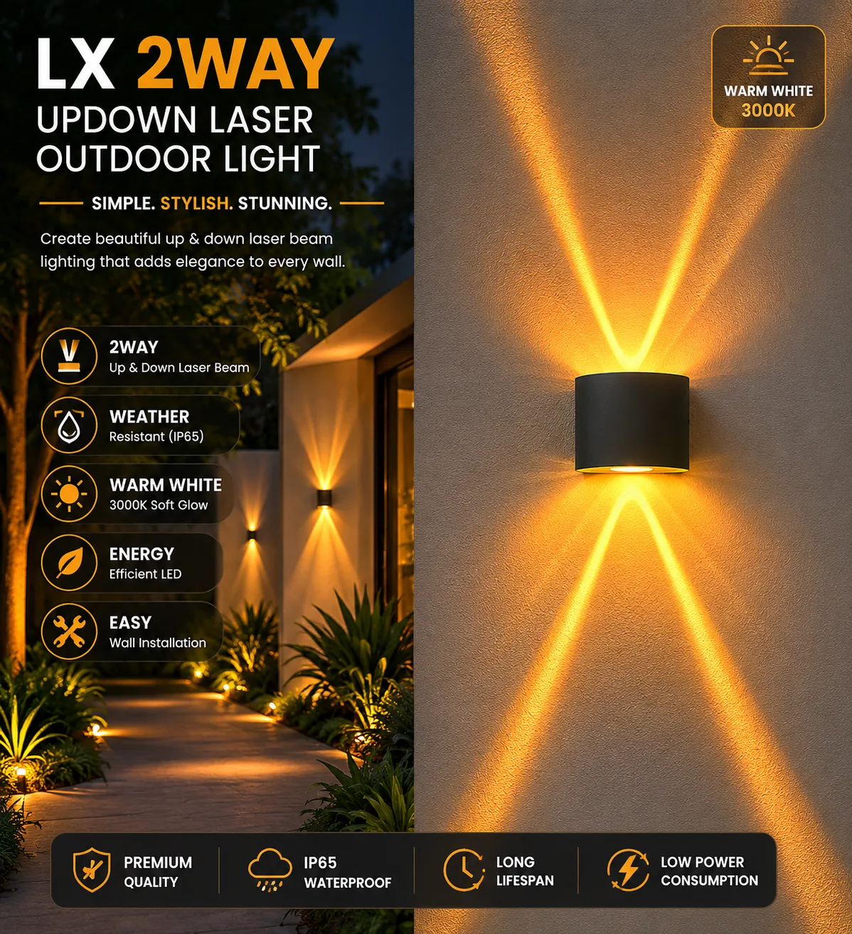 LX 2way laser outdoor light