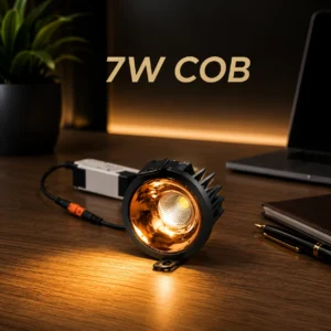 Glowmax 7watt black rosegold natural white