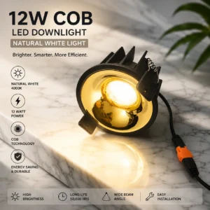 Glowmax 12watt black copper natural white