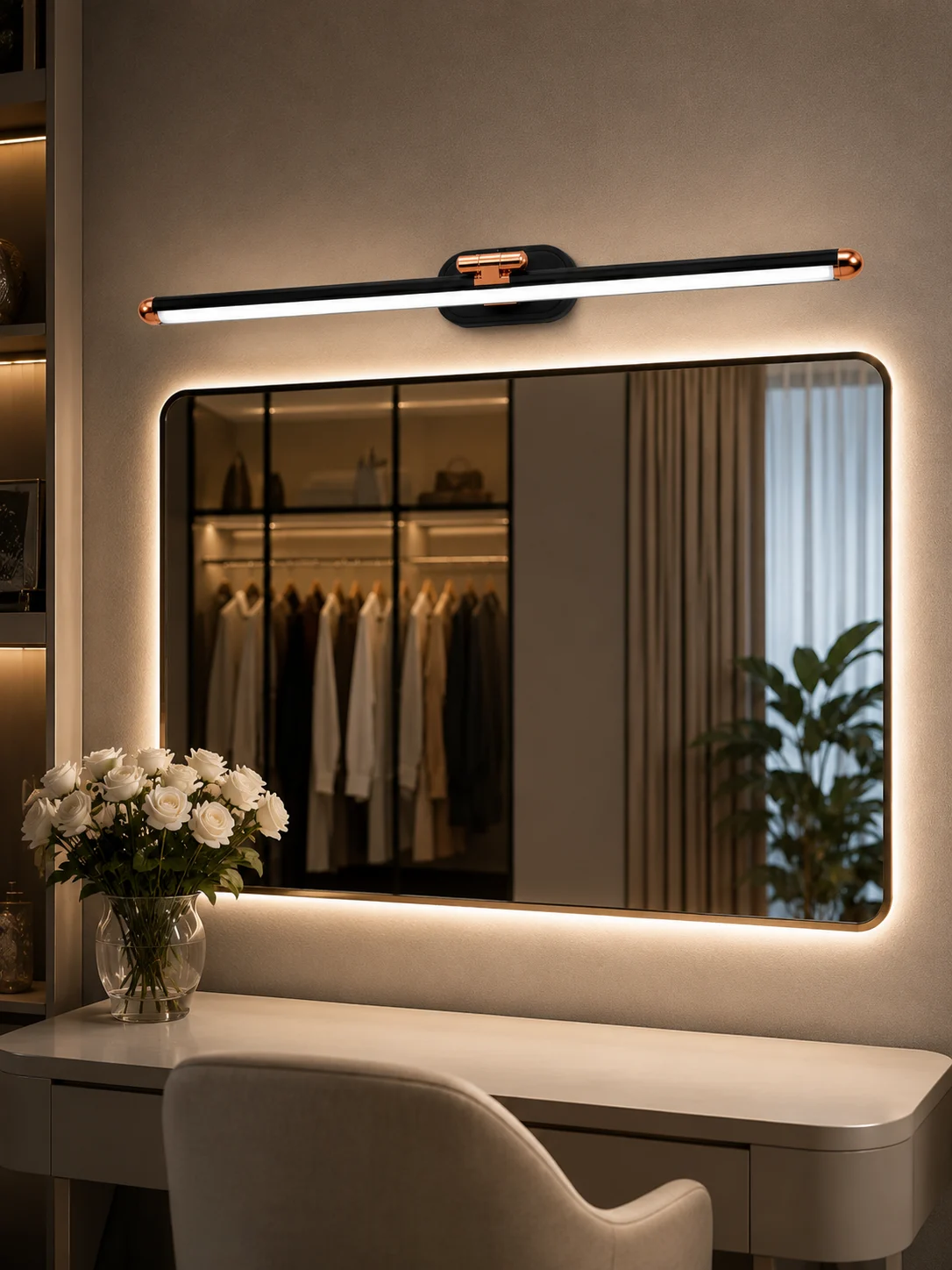 LX 12watt mirror light 3c black rosegold