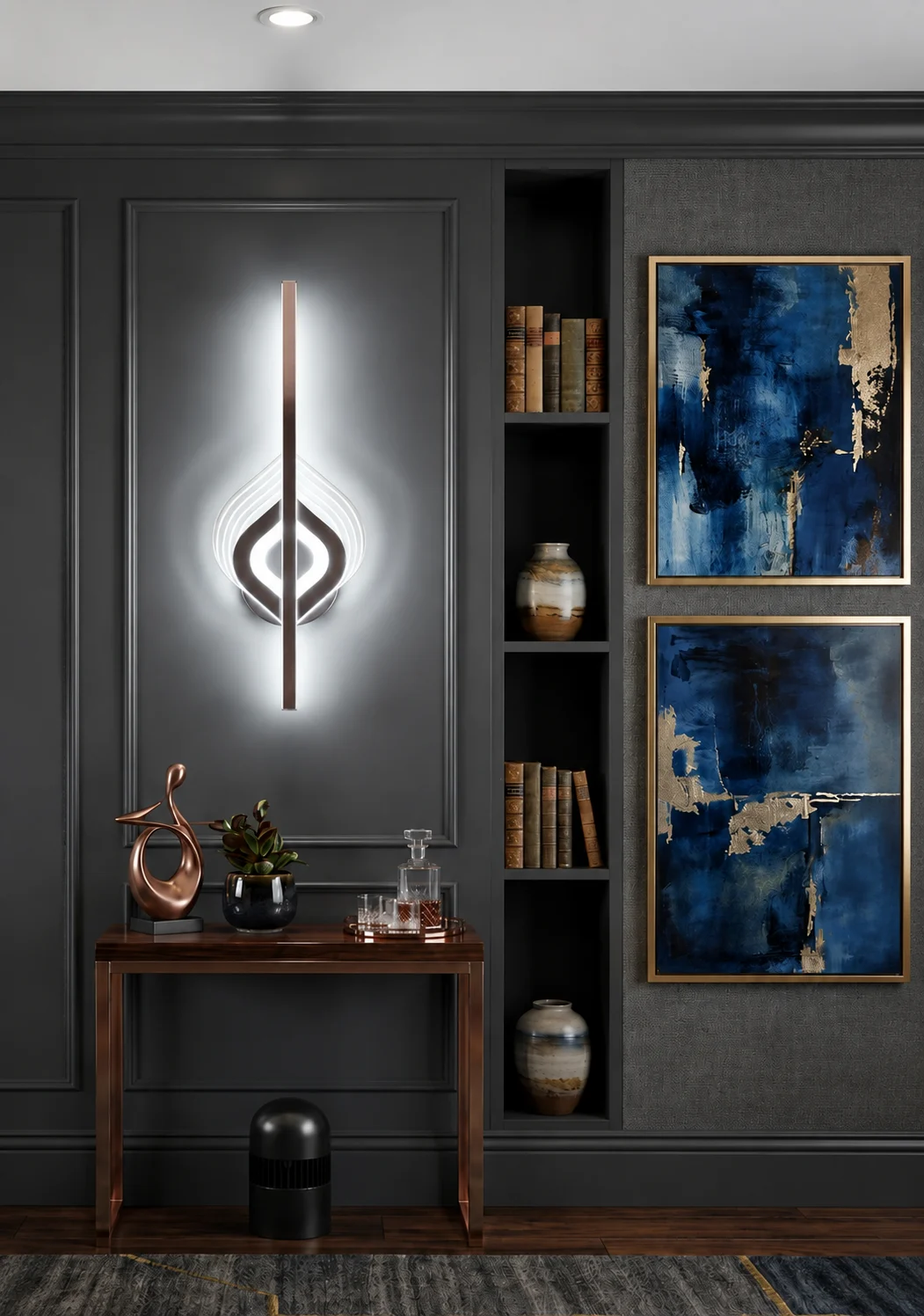 Rosegold Aura Wall Light 3c (2 feet height) - Image 3