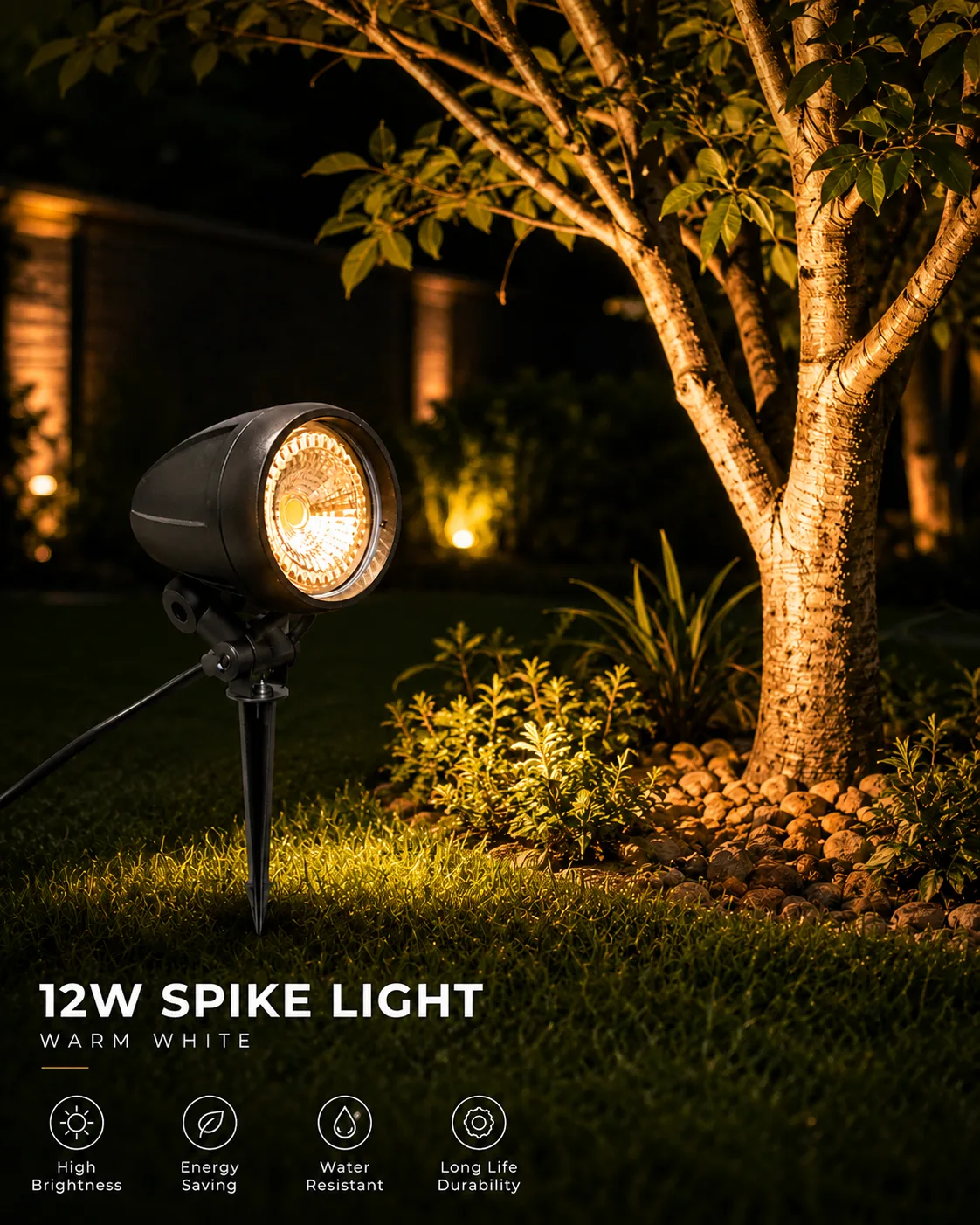 LX 12watt spike light warm white