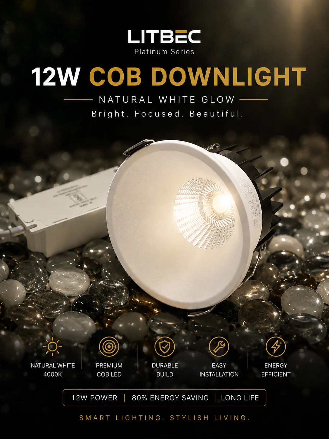 Litbec 12watt cob 4k