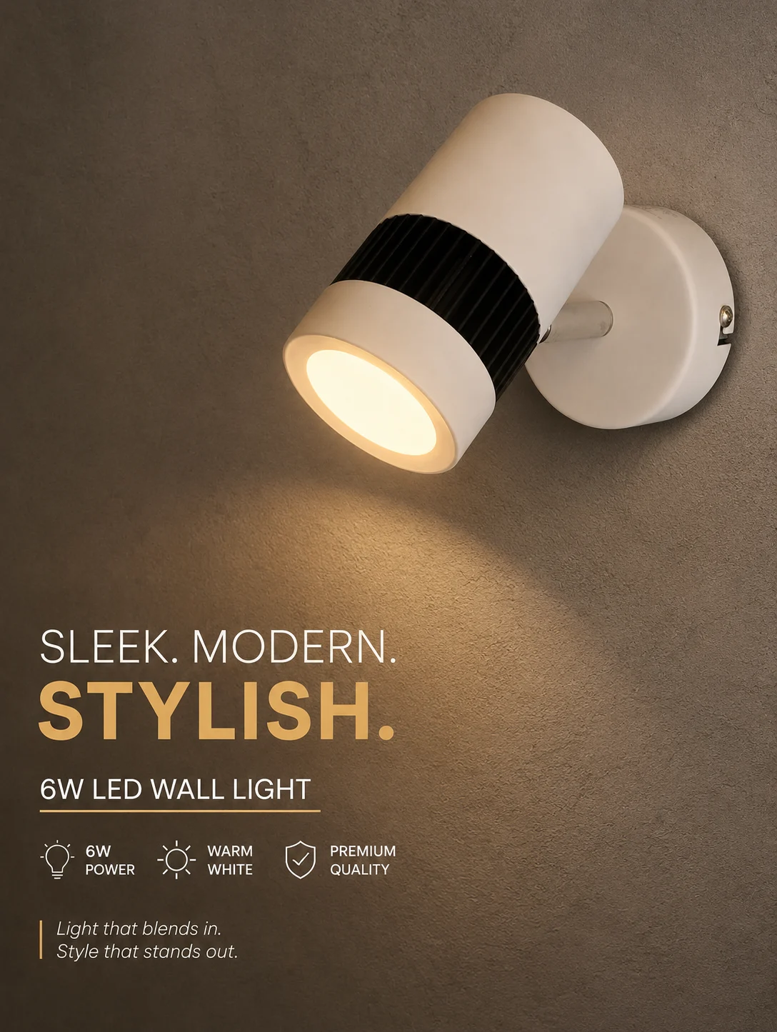 LX 6watt wall light warmwhite