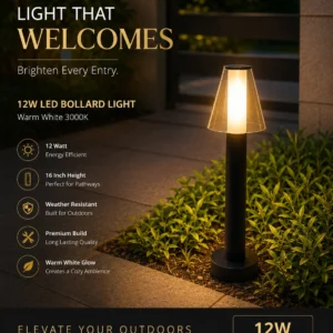 LX 12W LED Bollard Light – 16 Inch | Warm White